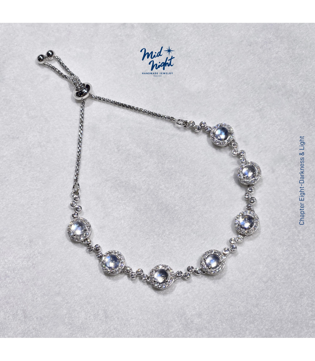 June Birthstone-Moonstone Bubble Bracelet